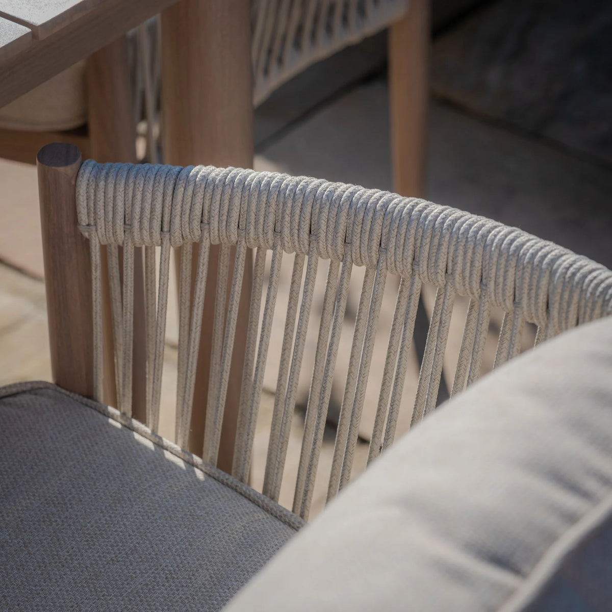 Sardinia 8 Seat Square Dining Set - Natural Linen