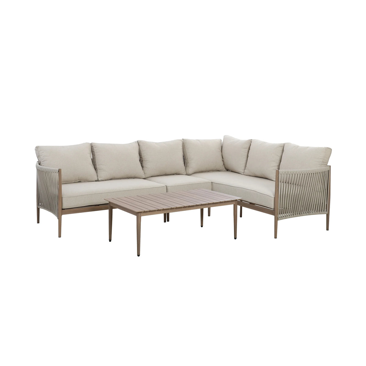 Sardinia Large Corner Sofa Set - Natural Linen