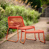 Sartina Lounge Chair with Footstool - Orange