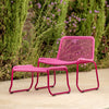 Sartina Lounge Chair with Footstool - Pink