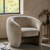 Corfu Curved Armchair in Cream