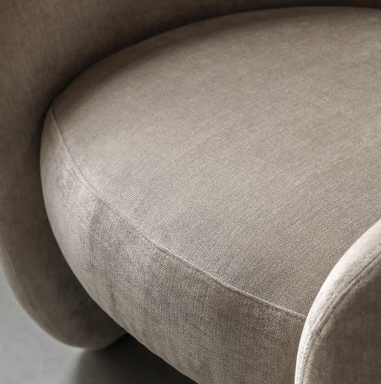 Corfu Curved Armchair in Cream