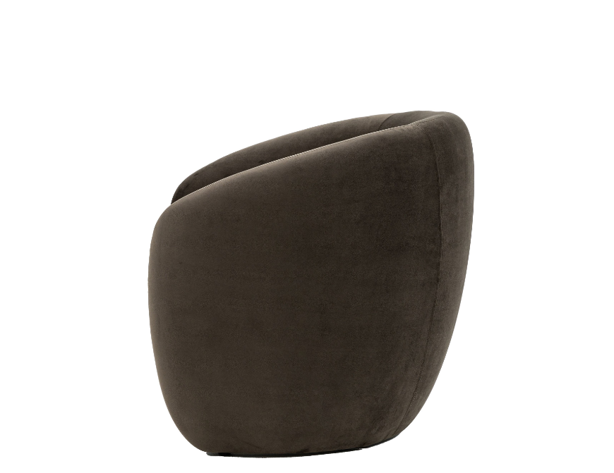 Corfu Curved Armchair in Dark Brown