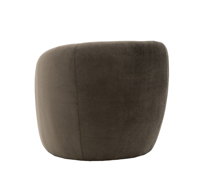 Corfu Curved Armchair in Dark Brown