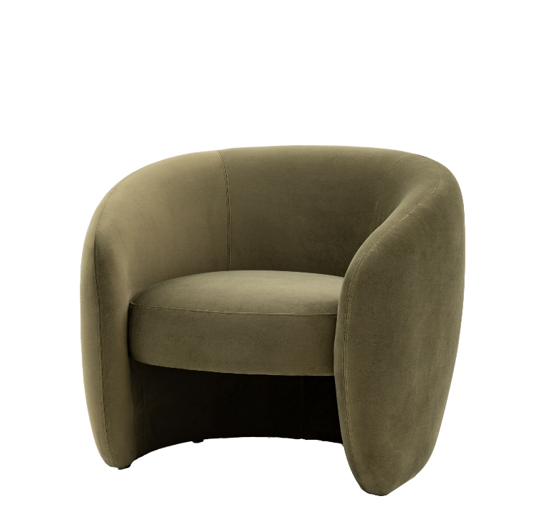 Corfu Curved Armchair in Green
