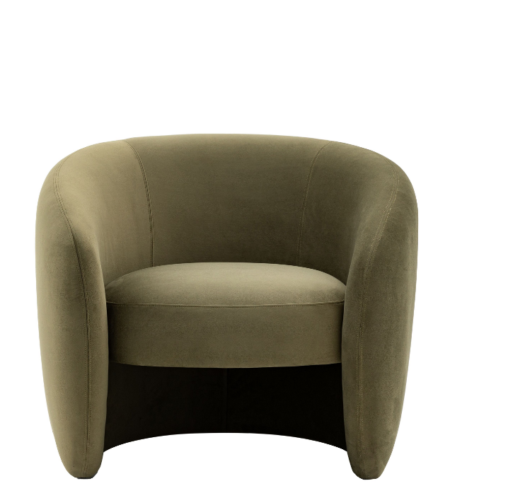 Corfu Curved Armchair in Green