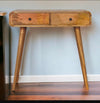 Curved 2 Drawer Mango Wood Hallway Table