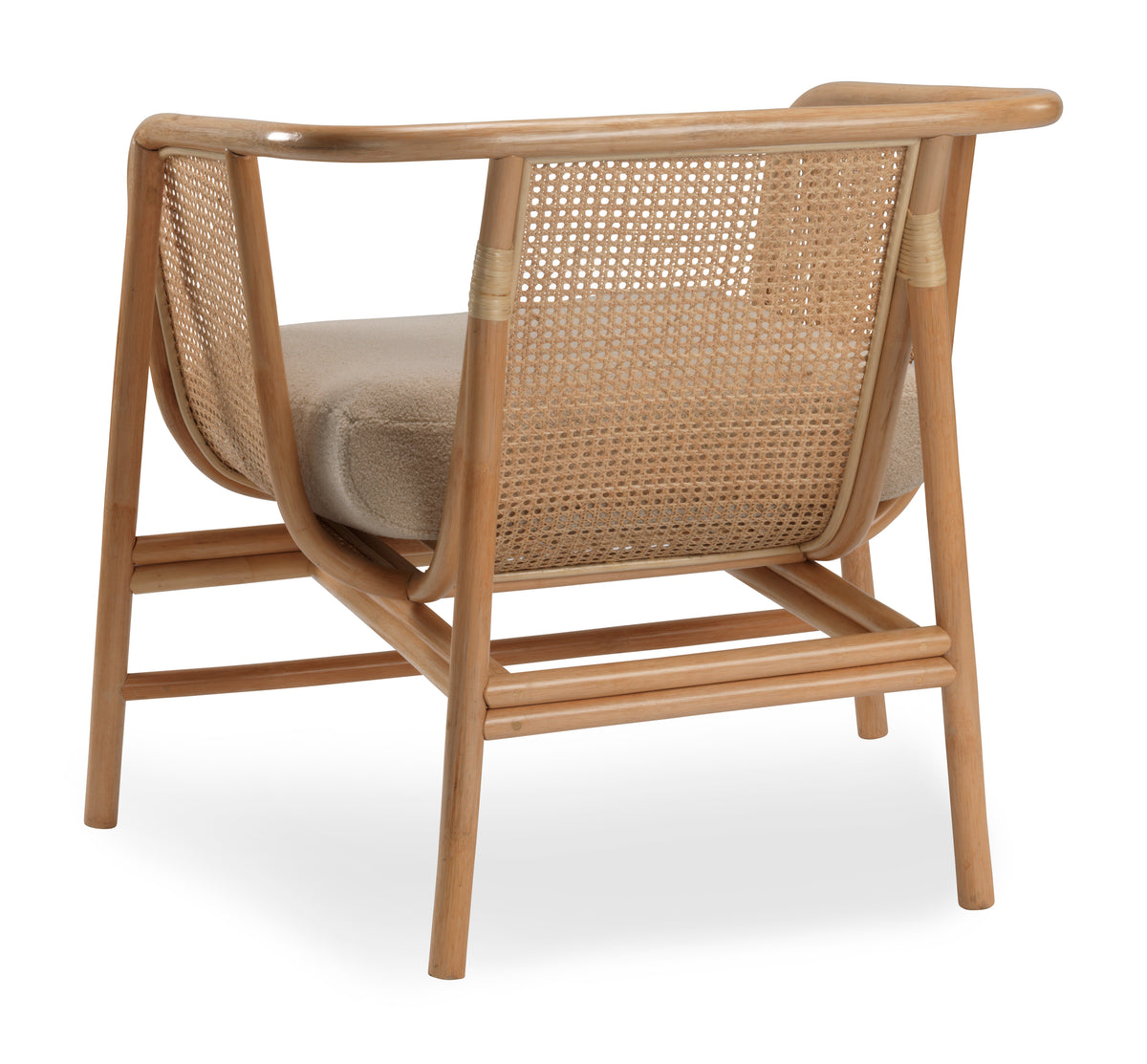 Seoul Rattan Chair with Boucle Latte