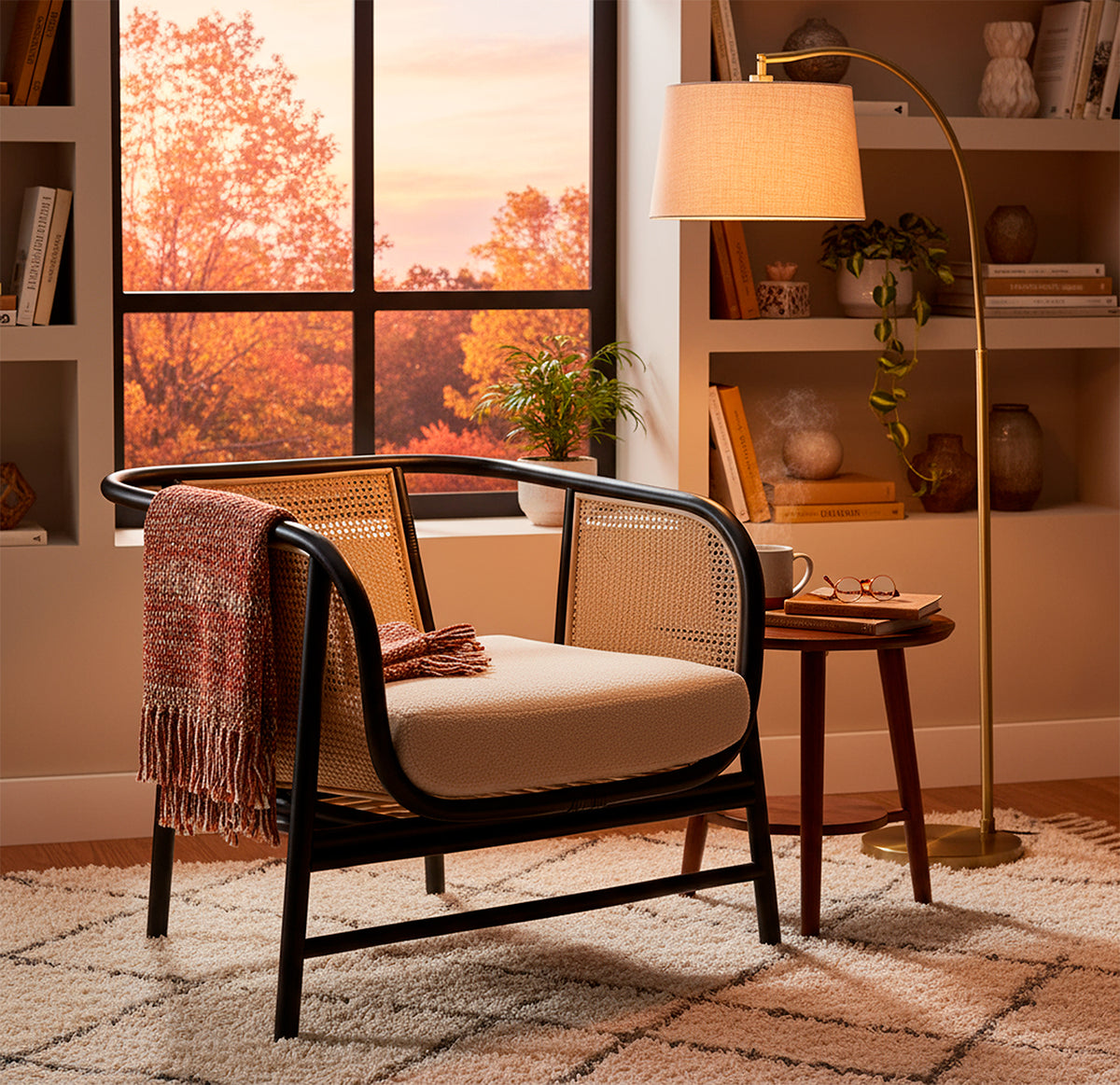 Seoul Black Boucle Lounge Chair