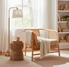 Seoul Rattan Chair with Boucle Latte