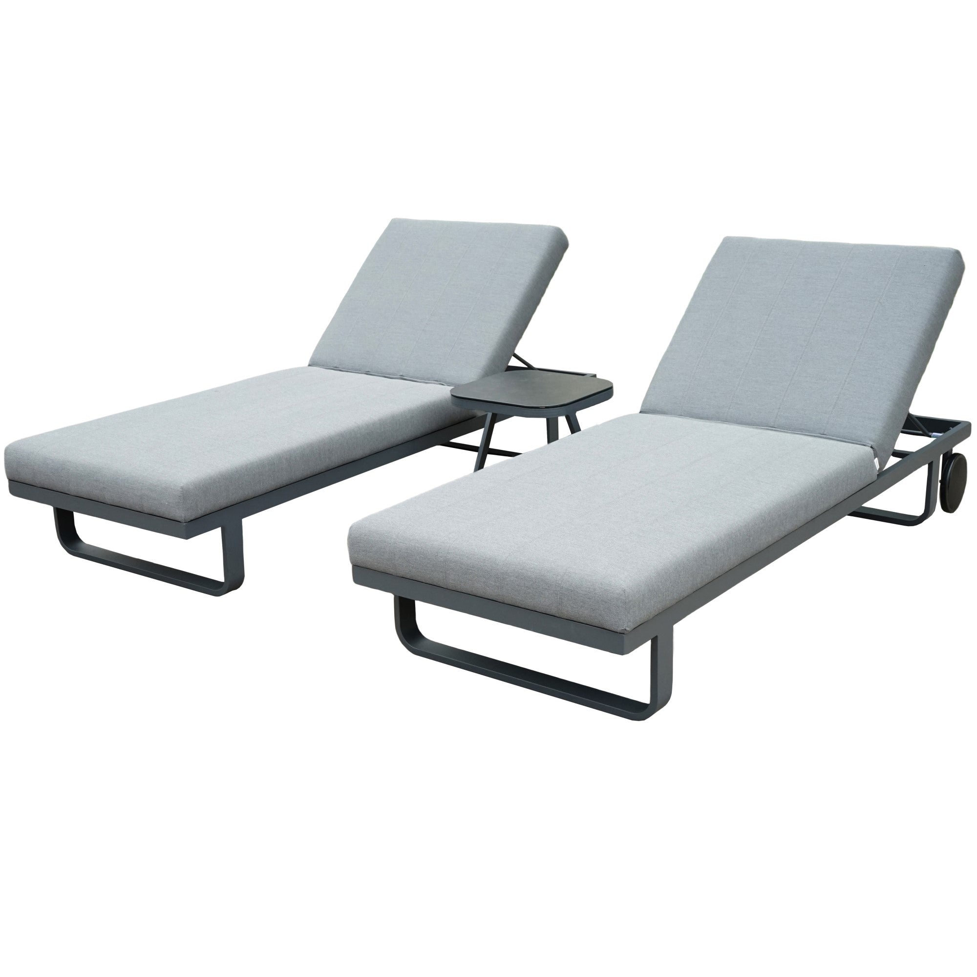 Sun lounger with side table sale