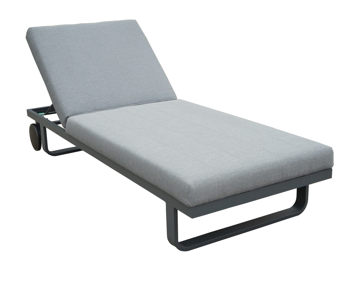 sergio sun lounger and side table set outdoor waterproof fabric