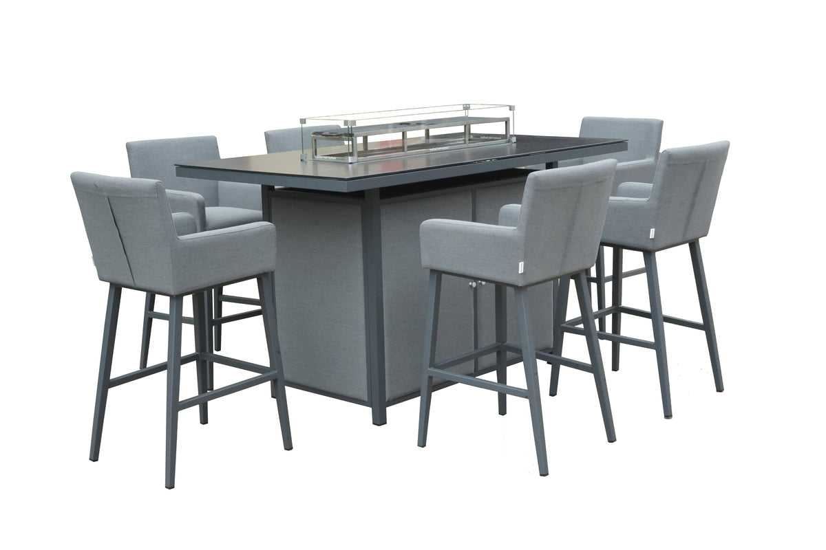 Sergio 6 Seater Outdoor Bar with Fire Pit Table