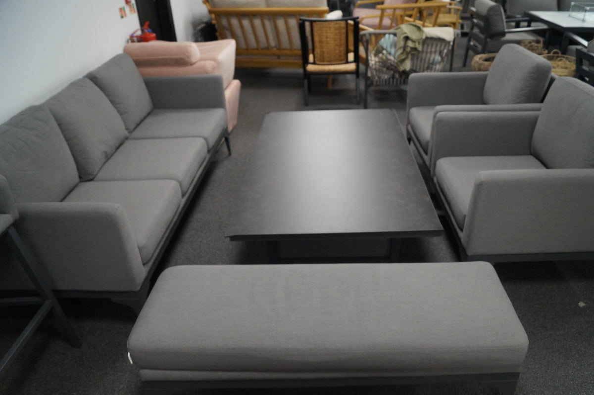 Sergio 3 Seater Outdoor Lounge Set with Adjustable Table