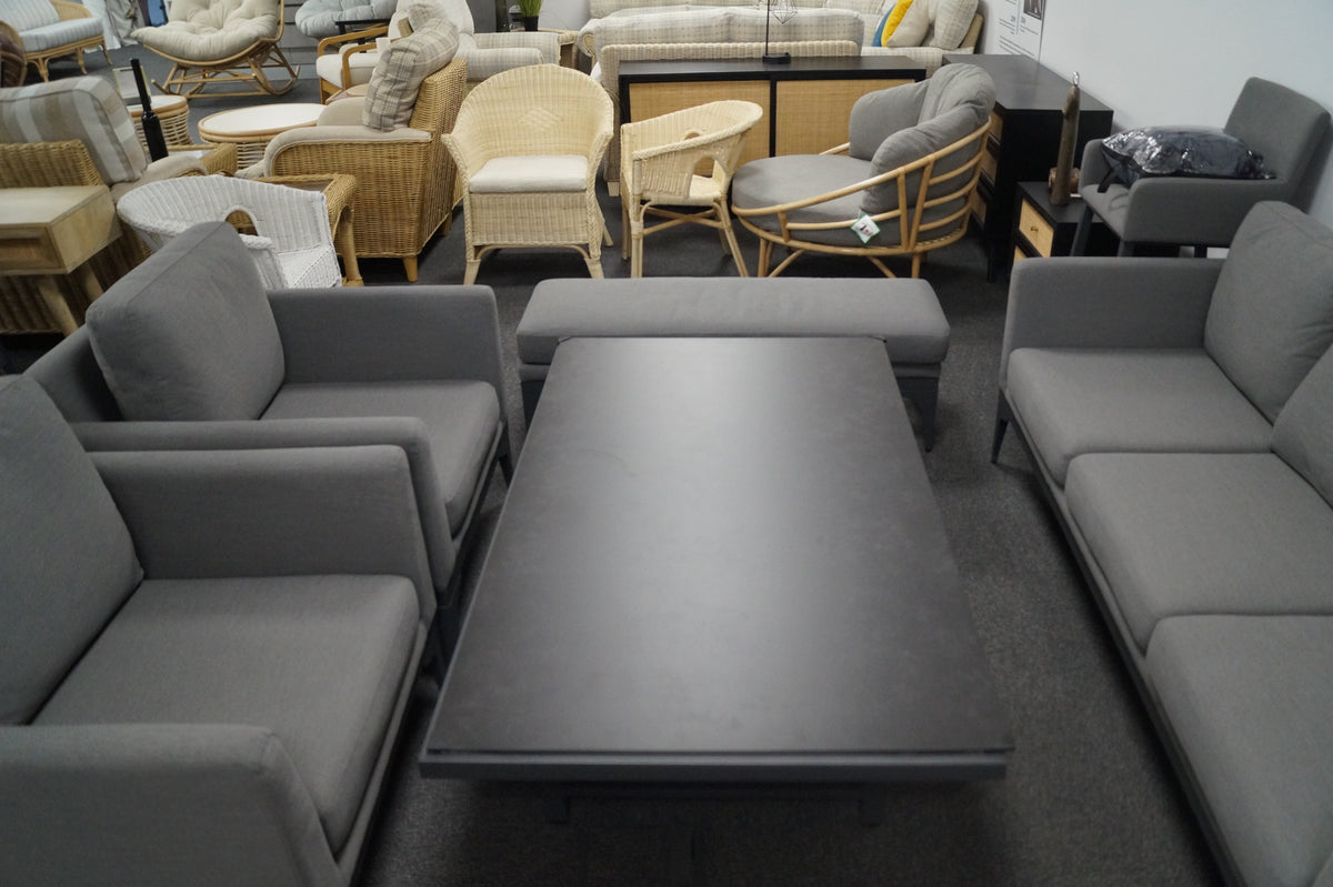Sergio 3 Seater Outdoor Lounge Set with Adjustable Table