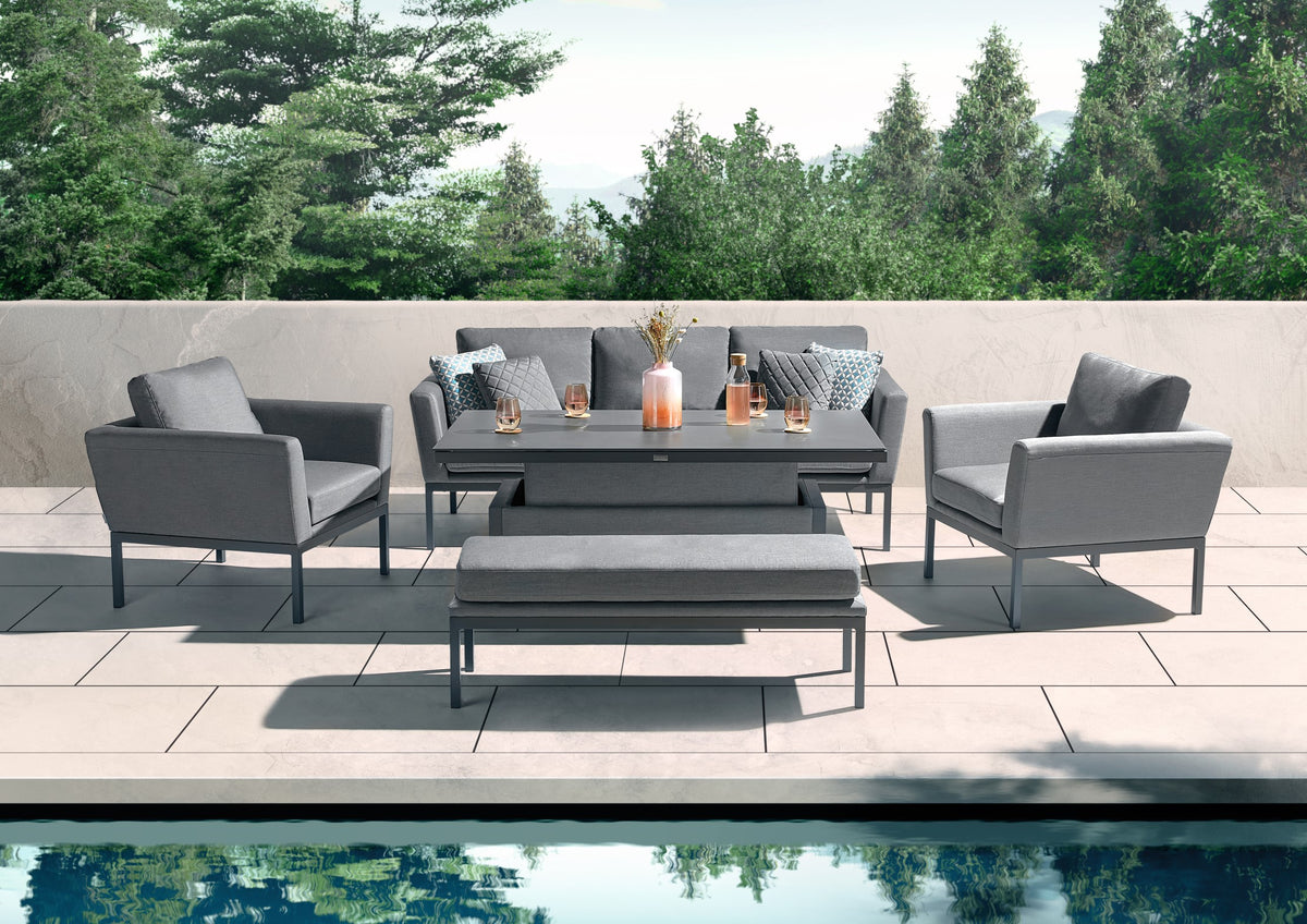 Sergio 3 Seater Outdoor Lounge Set with Adjustable Table