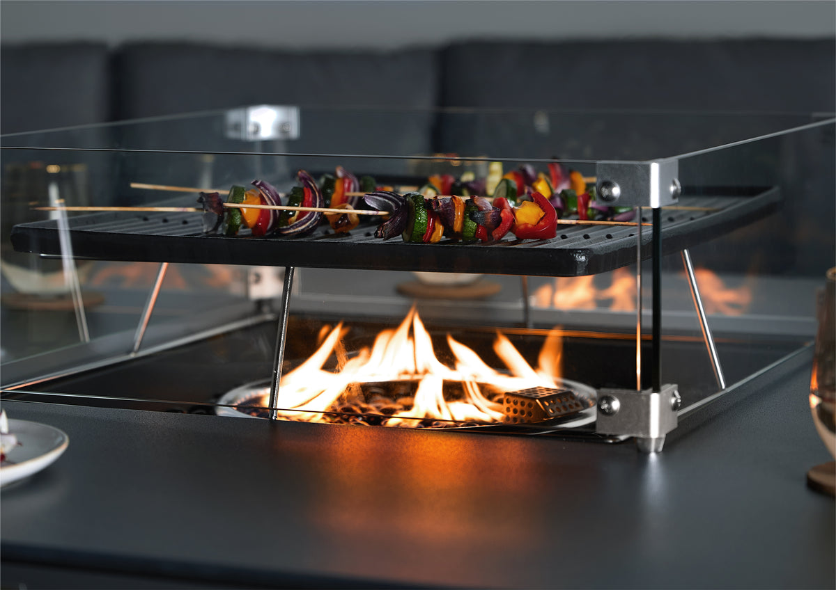Sergio U-Shaped Garden Furniture Set with Fire Pit Table
