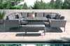 Sergio U-Shaped Garden Furniture Set with Fire Pit Table