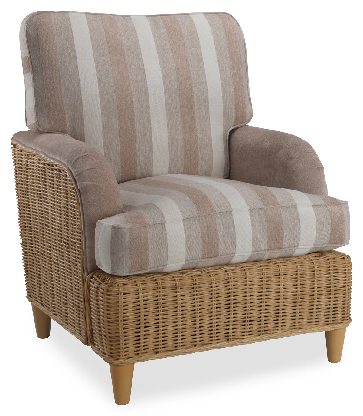 Seville Light Oak 2 Seater 3pc Suite in Duke Beige Stripe