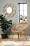 Natural Sunflower Rattan Mirror