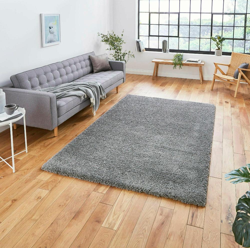 sierra shag rug in pebble grey 3 sizes available