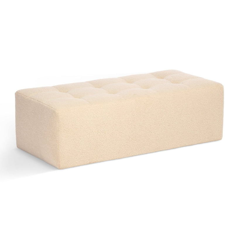 small ottoman rectangular footstool pouffe