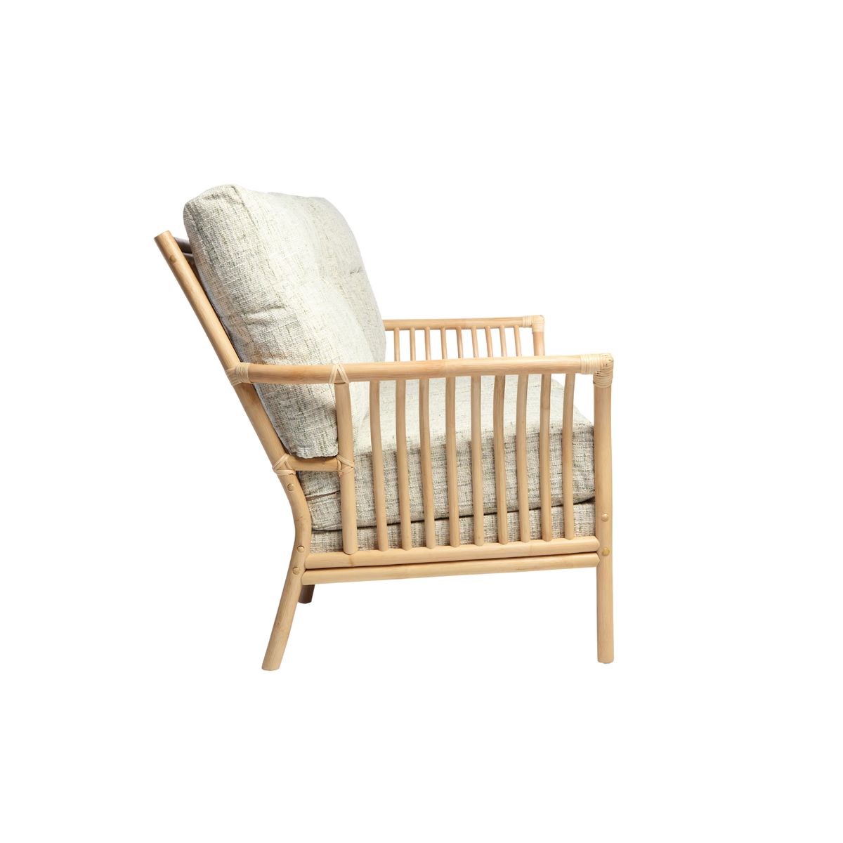Solo Natural Cane 3 Seater Sofa