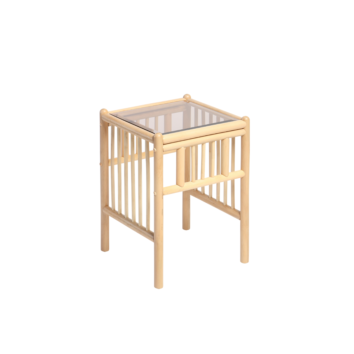 Solo Natural Cane Lamp Table