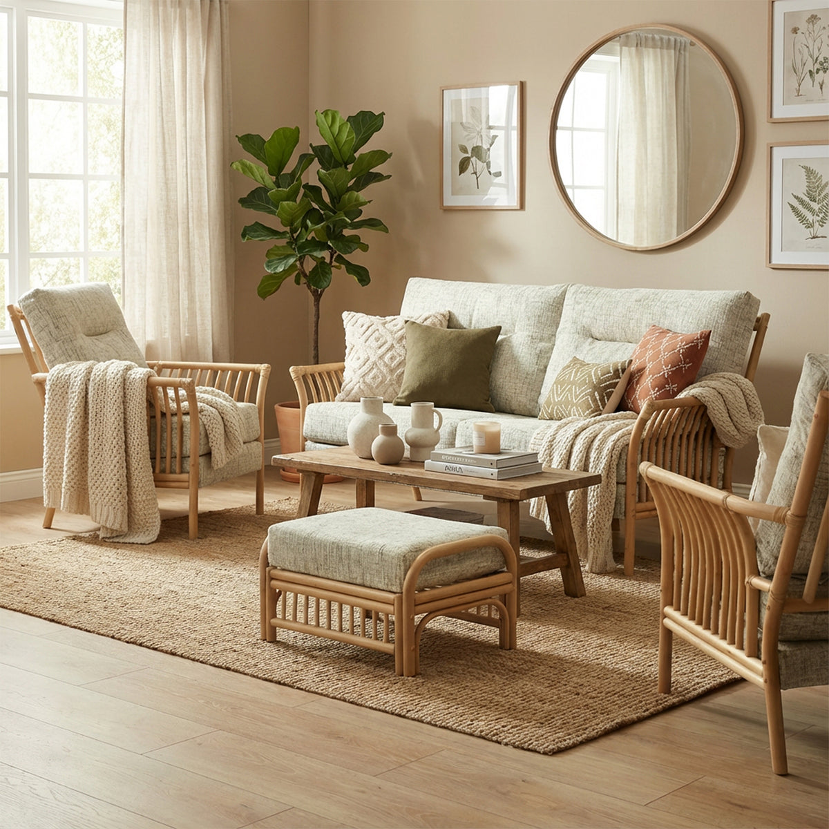 Solo Natural 3-Seater 3pc Suite