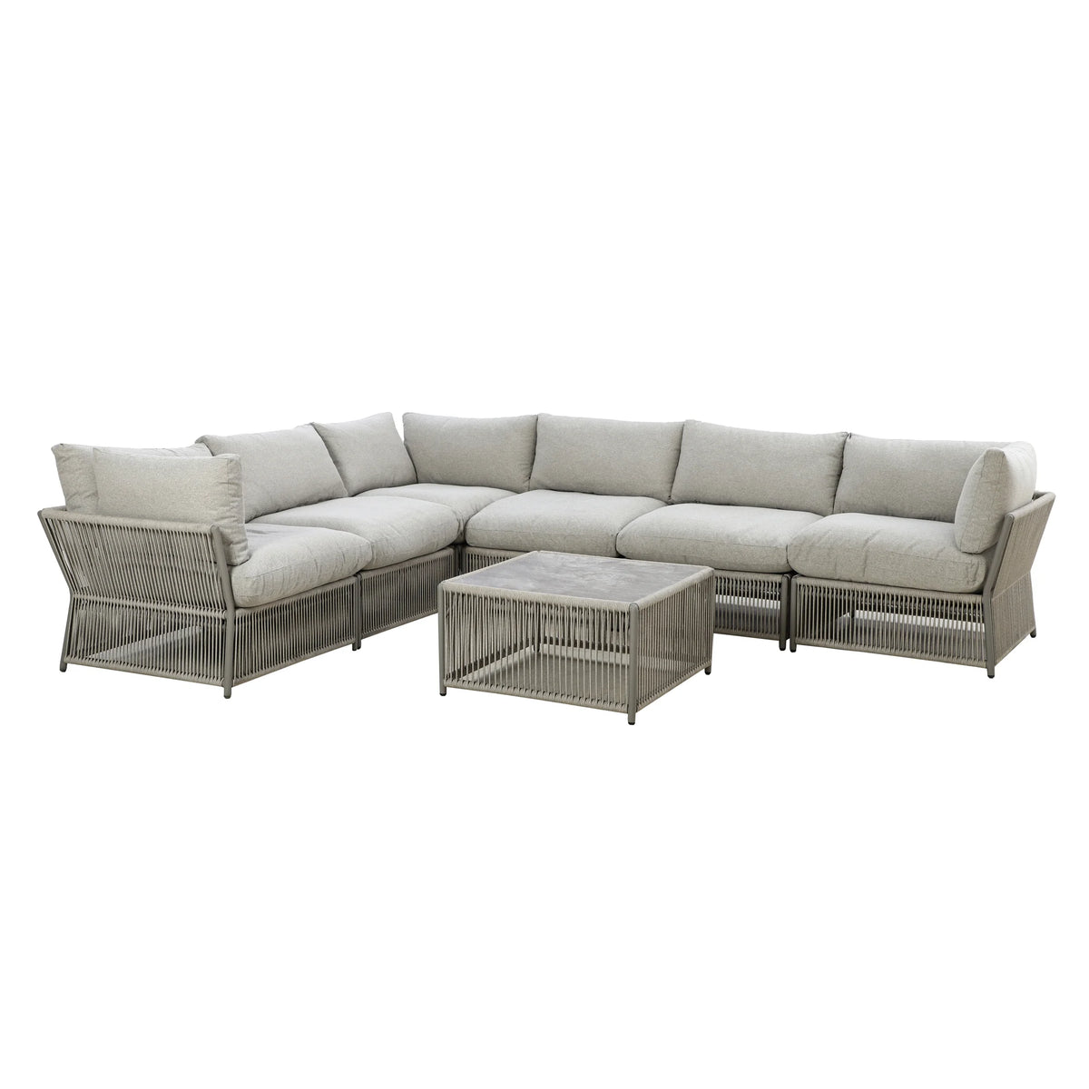 Sunita Large Corner Sofa Set - Cool Linen