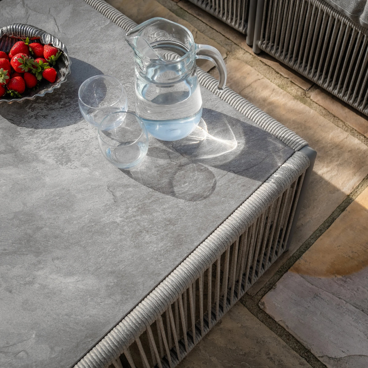 Sunita Large Corner Sofa Set - Cool Linen