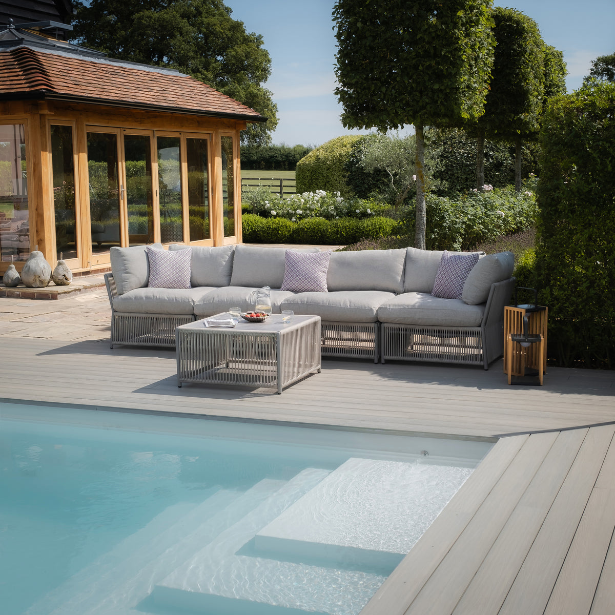 Sunita Small Sofa Set - Cool Linen