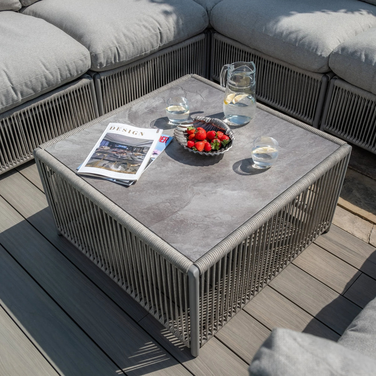 Sunita U Shape Sofa Set - Cool Linen
