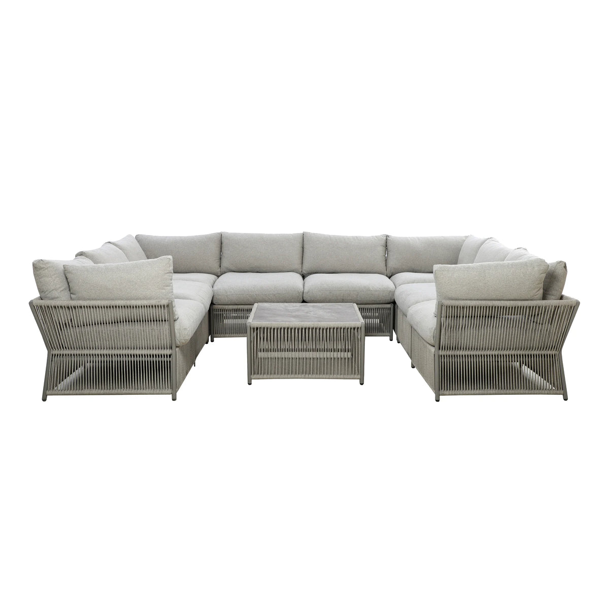 Sunita U Shape Sofa Set - Cool Linen