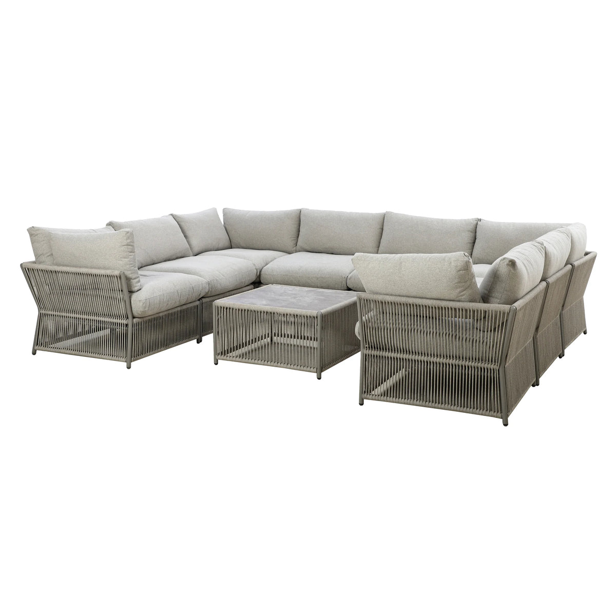 Sunita U Shape Sofa Set - Cool Linen