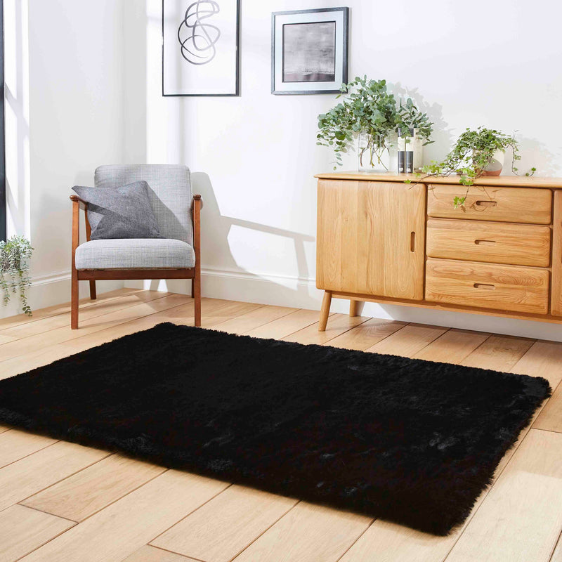 cushy soft shaggy rug in beige 4 sizes available