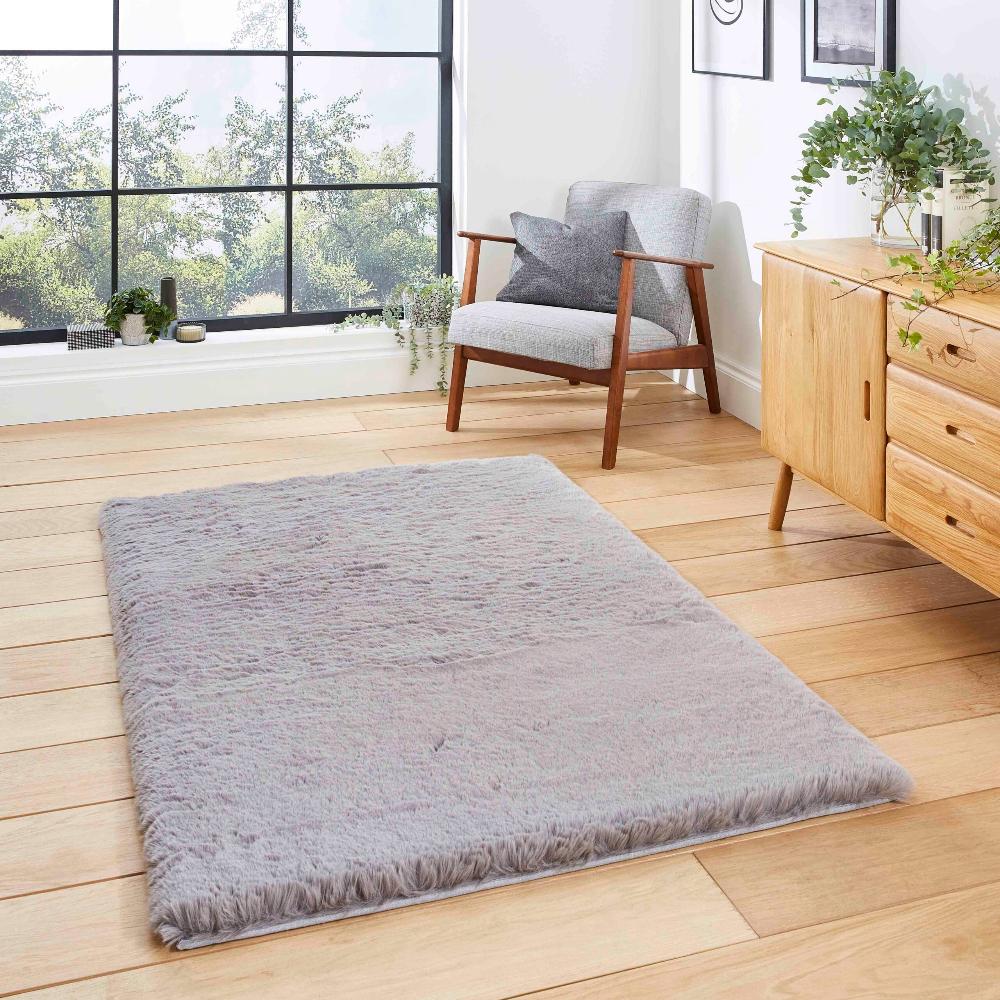 cushy soft shaggy rug in beige 4 sizes available