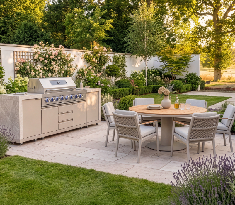 Desser Forge Modular Outdoor Kitchen with 6 Burner Grill & Storage