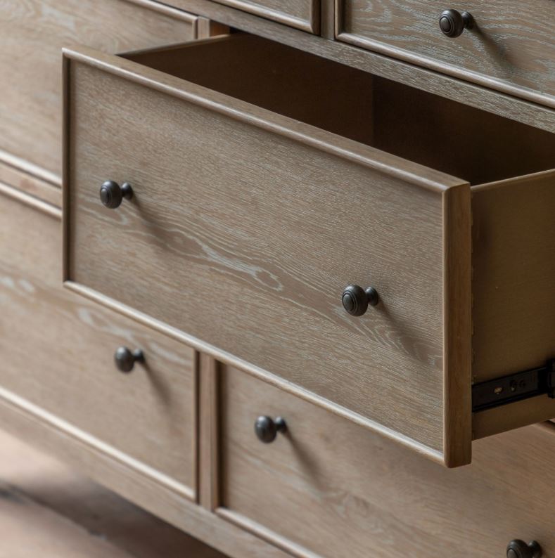 Natural Wooden 7 Drawer Rustic Chest