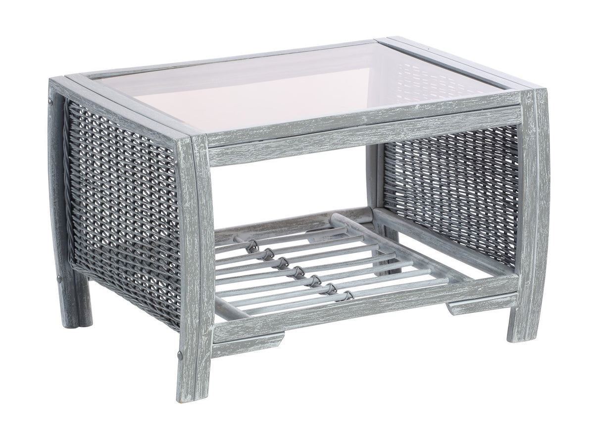 Turin Grey Wash Cane Coffee Table