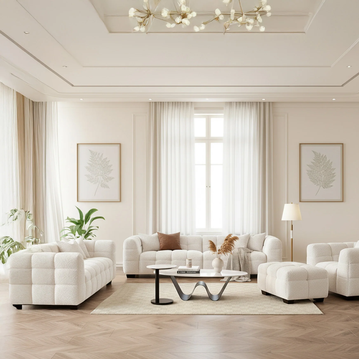 Tivaro 3 Seater Sofa in Oatmeal Boucle