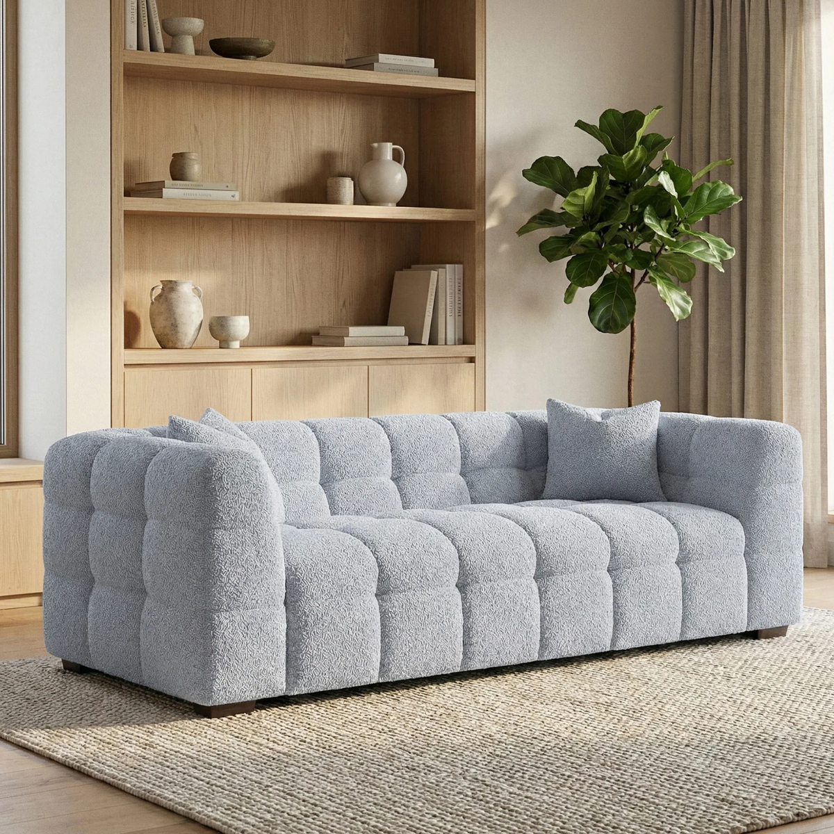 Tivaro 3 Seater Sofa in Pearl Boucle