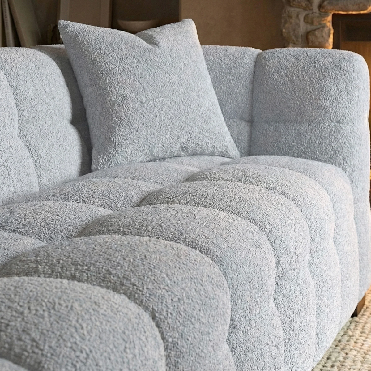 Tivaro 3 Seater Sofa in Pearl Boucle