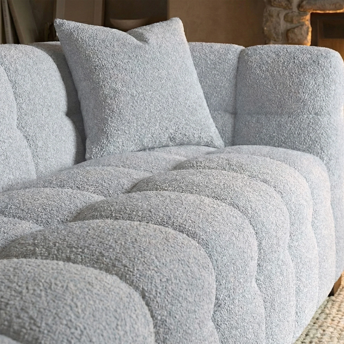Tivaro 4 Seater Sofa in Pearl Boucle