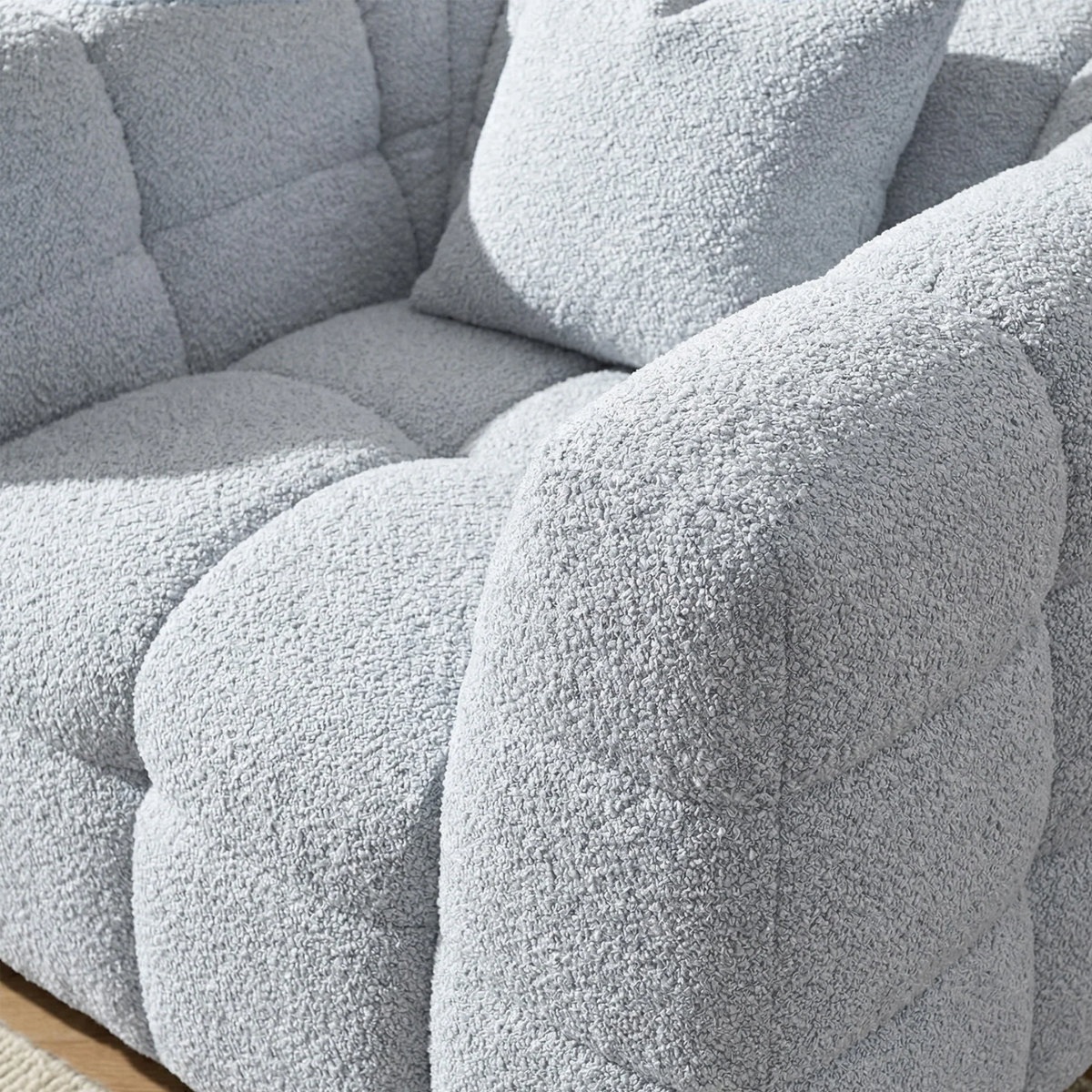Tivaro Armchair in Pearl Boucle