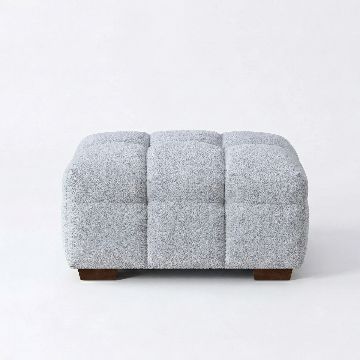 Tivaro Footstool in Pearl Boucle