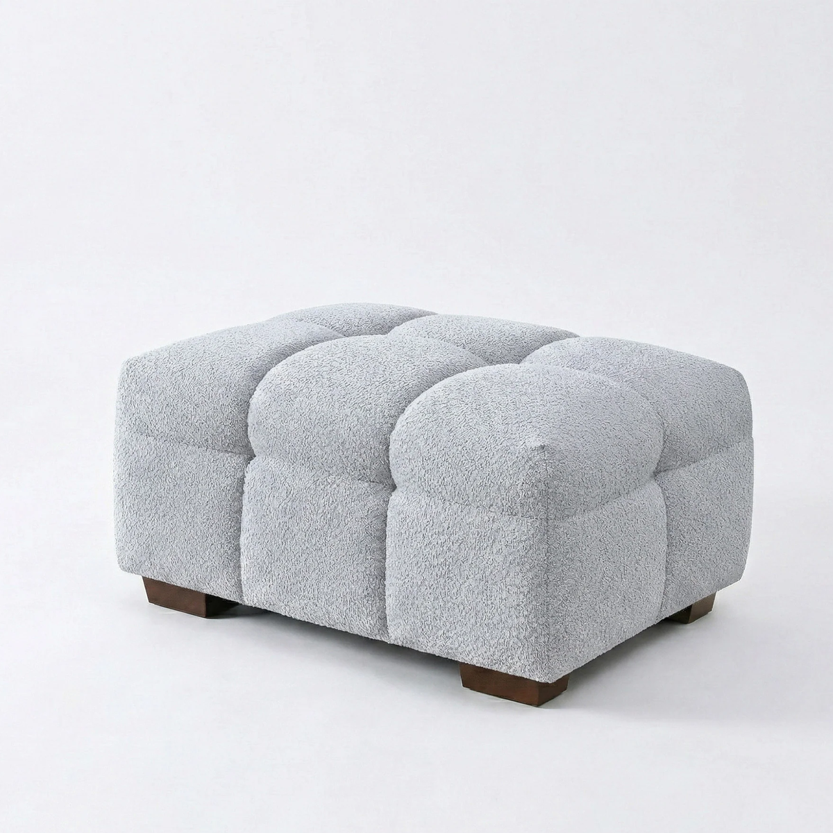Tivaro Footstool in Pearl Boucle