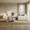 Tivaro Right Hand Corner Sofa in Iron Boucle