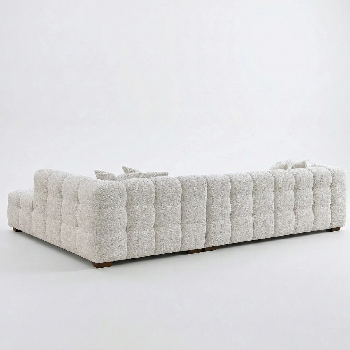 Tivaro Right Hand Corner Sofa in Iron Boucle
