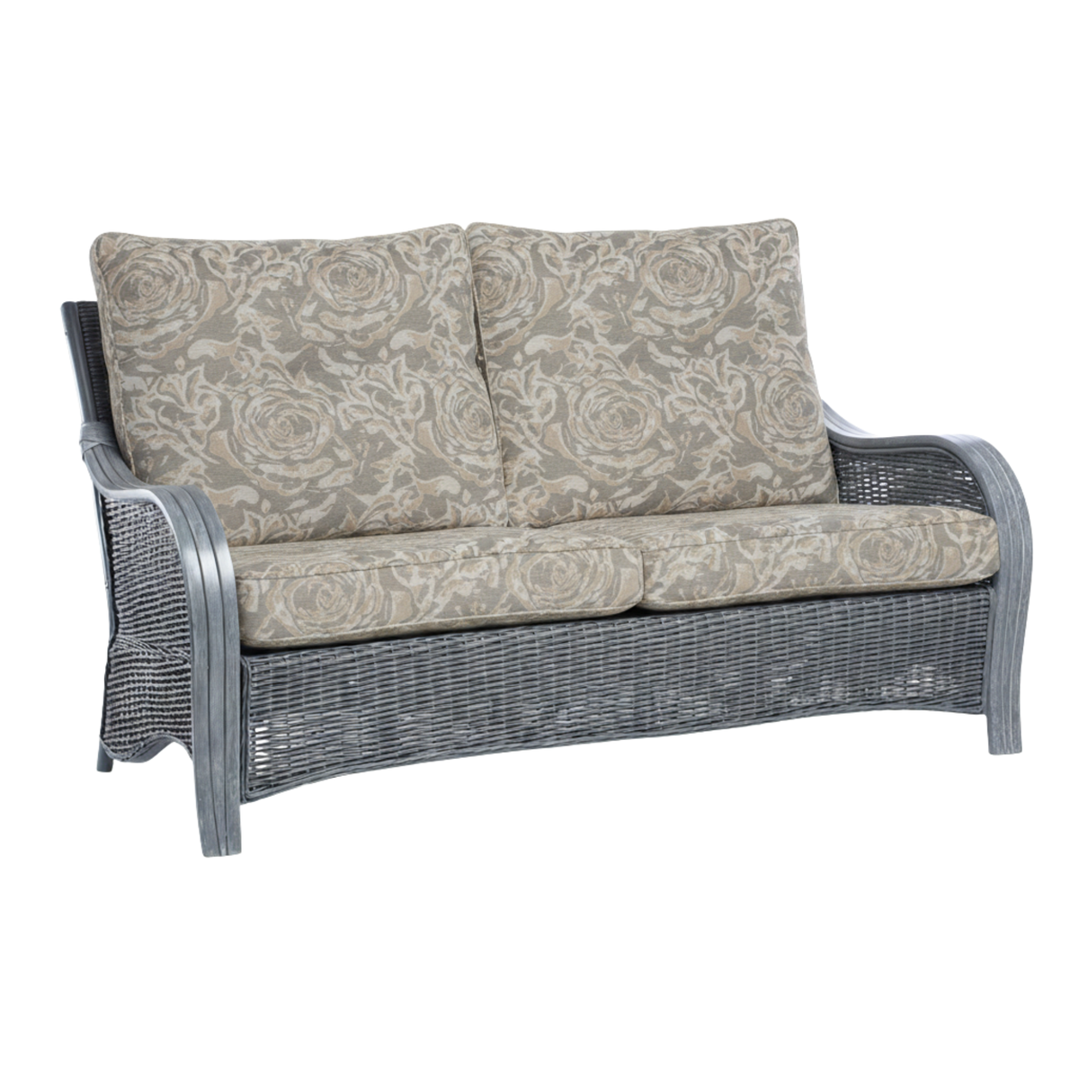 Desser Turin Grey Rattan 3-Seater Sofa in Rose